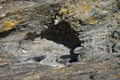 GiantÃ¢â¬â¢s kettle on schist rock at Pulo do Lobo Royalty Free Stock Photo